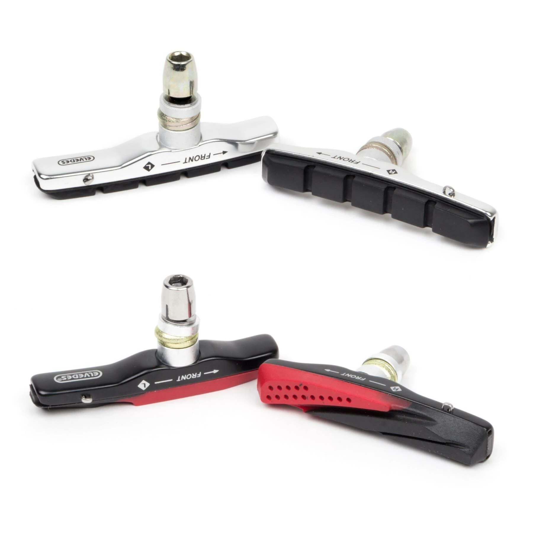 Paire De Patins De Frein Plus Portes Patins Alu Pour Conditions Humides Elvedes V-type 2 Paire De Patins De Frein Plus Portes Patins Alu Pour Conditions Humides Elvedes V-type – Image 2