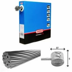 Câble De Frein 1x19 Fils Inox Ø1,5mm Tête En T Ø7x6mm Elvedes